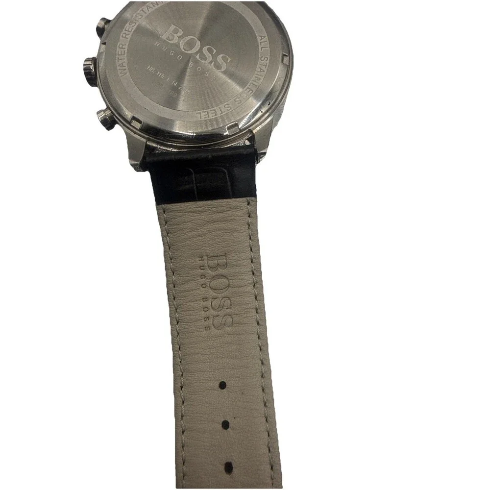 Boss Hugo Boss Ambassador 1512574 Chronograph watch/ Black leather band